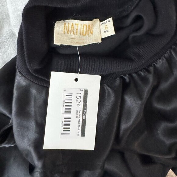 Nation Ltd danielle mockneck tank Black Women’s Sleeveless Top Size Small NWT - Picture 7 of 11